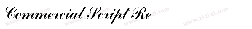 Commercial Script Re字体转换